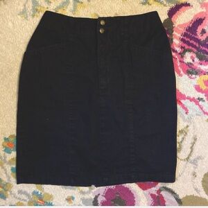 Black pencil skirt, vintage 1980s Express Sz 7